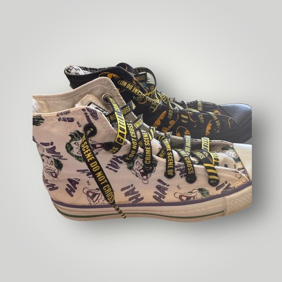 Converse Batman Joker High Top Sneakers Crime Scene DC Comics Shoes size 4.5 - Picture 12 of 12